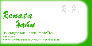 renata hahn business card